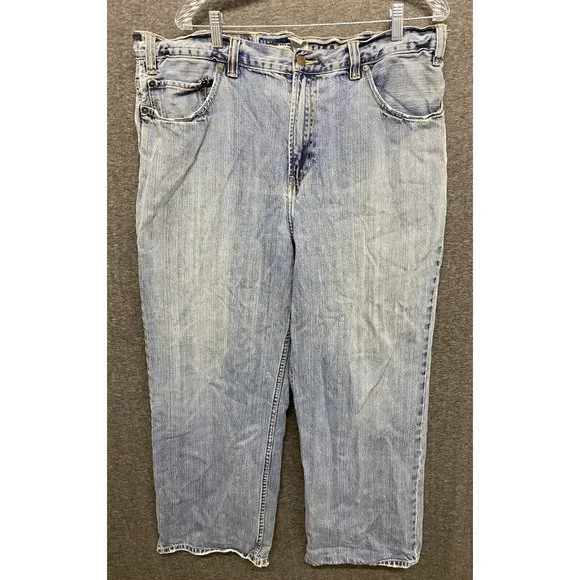 Old Navy Blue Jeans Men's 38x30 Distressed Y2K - Picture 1 of 11